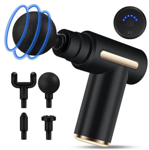 Pistola Masajeadora Portátil 6 velocidades 4 en 1